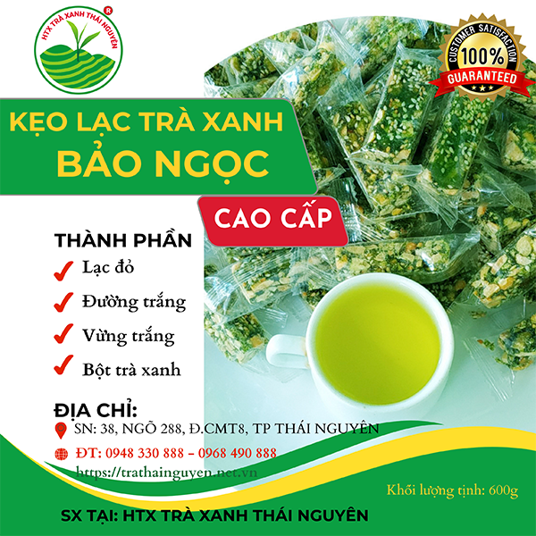 Ăn Kẹo lạc trà xanh Thái Nguyên như thế nào